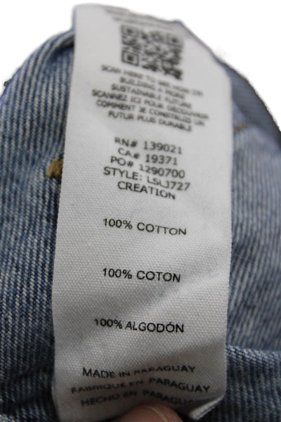 Frame Womens Fly Button Distress High Rise Medium Wash Slouch Jeans Blue Size 26