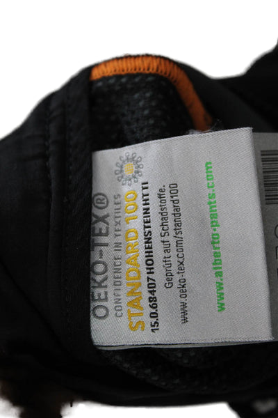 Oeko-Tex Mens Drawstring Flat Front Straight Leg Pants Solid Black Size 36X34