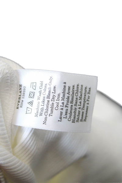 Everlane Womens Cotton Cropped Short Sleeve Crew Neck T-Shirt White Size M