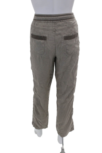 Marrakech Womens Mid-Rise Metallic Toned Hardware Cargo Pants Gray Size 27