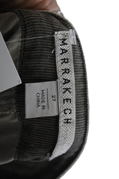 Marrakech Womens Mid-Rise Metallic Toned Hardware Cargo Pants Gray Size 27