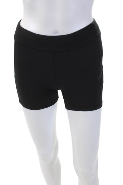 Lululemon Women's Elastic Waist Fitted Workout Biker Shorts Black Size S