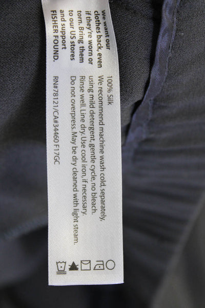 Eileen Fisher Womens Silk Elastic Waist Slouchy Pants Gray Size L