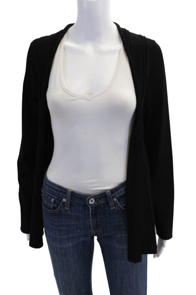 Calvin Klein Collection Womens Open Front Knit Cardigan Sweater Black Medium
