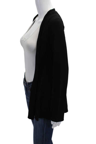 Calvin Klein Collection Womens Open Front Knit Cardigan Sweater Black Medium