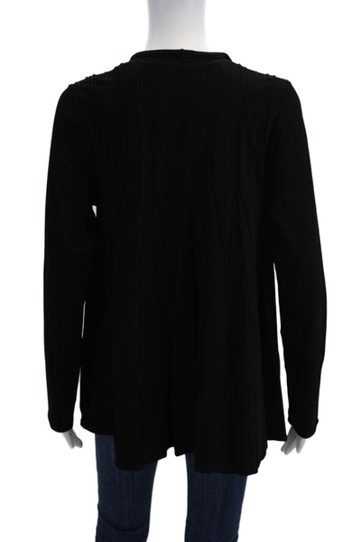 Calvin Klein Collection Womens Open Front Knit Cardigan Sweater Black Medium