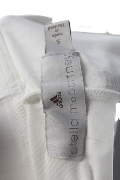 Stella McCartney Womens Textured Elastic Waistband Lined Skirt White Size S