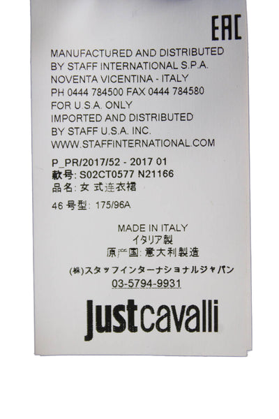 Just Cavalli Womens Textured Sleeveless V-neck Sequence Dress Red Size EUR 46