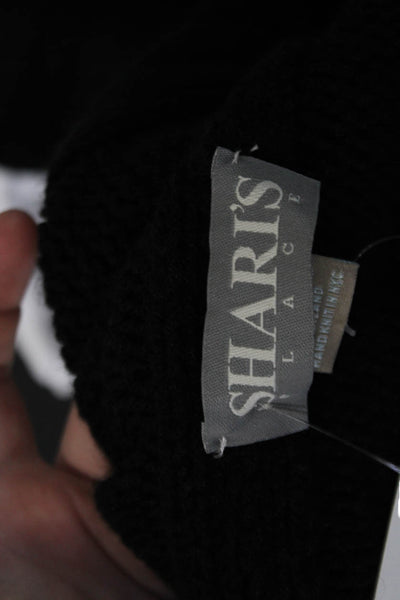Shari's Place Off The Shoulder Long Sleeves  Ribbed Sweater Black Size L
