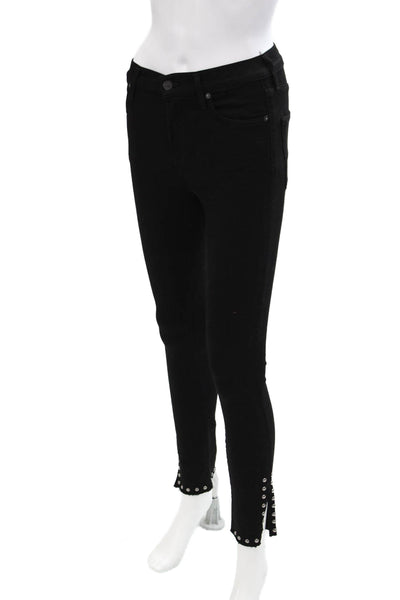 Citizens of Humanity Women's High Waist Studs Skinny Denim Pants Black Size 25