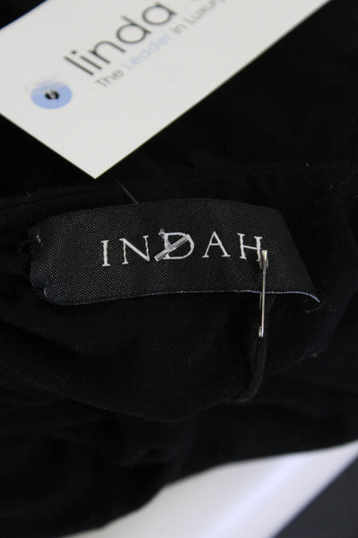 Indah Womens Liza Stretch Strapless Sleeveless Mini Asymmetric Dress Black Size
