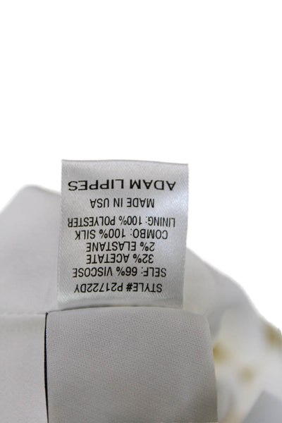 Adam Lippes Womens Silk Lined Asymmetrical Single Sleeve Gown Ivory Size S