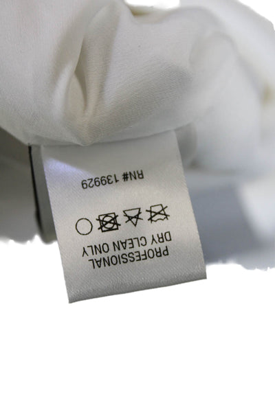 Adam Lippes Womens Silk Lined Asymmetrical Single Sleeve Gown Ivory Size S