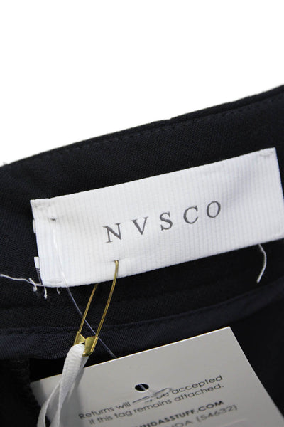 Nvsco Womens Solid Hook and Eye Closure Ankle Length Dress Pants Blue Size 36