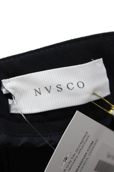 Nvsco Womens Basic Ankle Length Low Rise Slim Legged Dress Pants Blue Size 40