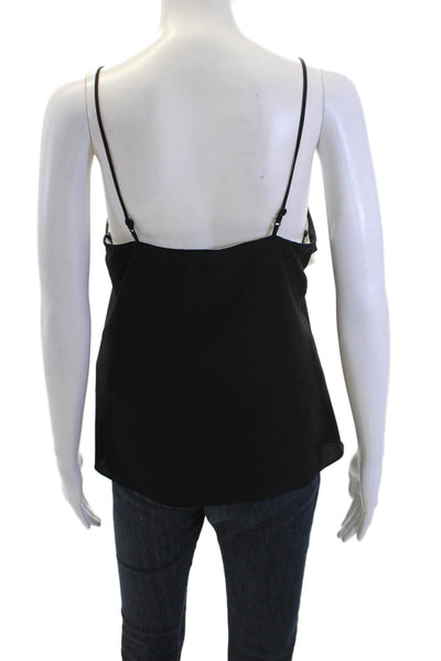 Bailey 44 Women's V-Neck Spaghetti Straps Ruffle Tank Top Black White XS