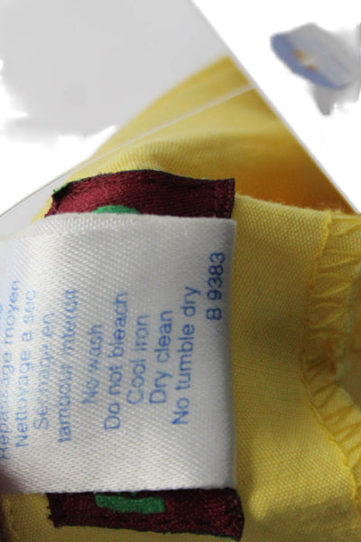 Kenzo Paris Womens Zippered High-Waisted Casual Tapered Pants Yellow Size 38