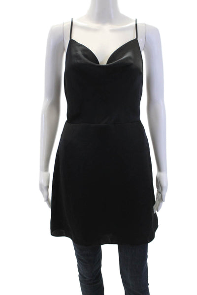 Sunday Best Womens Textured Scoop Neck Spaghetti Strap Tank Top Black Size M
