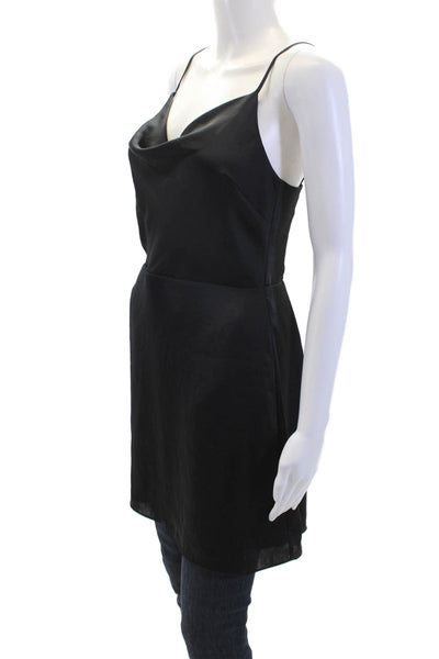 Sunday Best Womens Textured Scoop Neck Spaghetti Strap Tank Top Black Size M