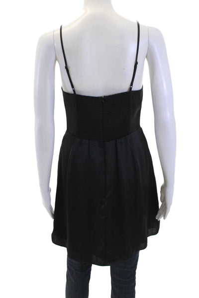 Sunday Best Womens Textured Scoop Neck Spaghetti Strap Tank Top Black Size M