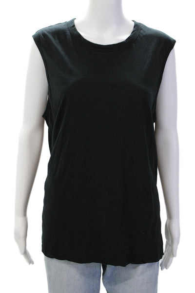 Standard James Perse Womens Scoop Neck Knit Boxy Tank Top Black Cotton Size 3