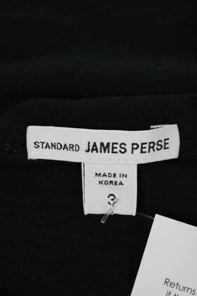 Standard James Perse Womens Scoop Neck Knit Boxy Tank Top Black Cotton Size 3