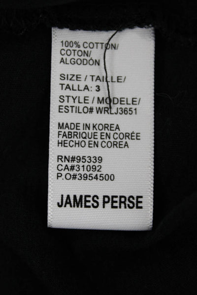 Standard James Perse Womens Scoop Neck Knit Boxy Tank Top Black Cotton Size 3