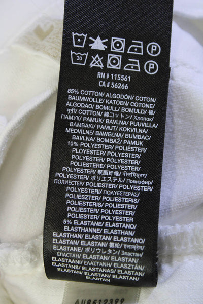 7 For All Mankind Womens Cotton Stretch Straight Leg Jeans White Size 25
