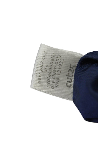 Cut25 Womens Short Sleeve Y-Neck  A-Line Knee Length Dress Blue Size 4