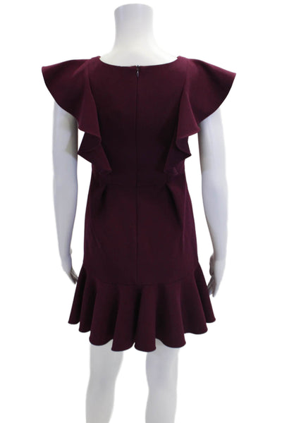 Milly Minis Girls Short Sleeve Zippered Knee Length Dress Red Size 14