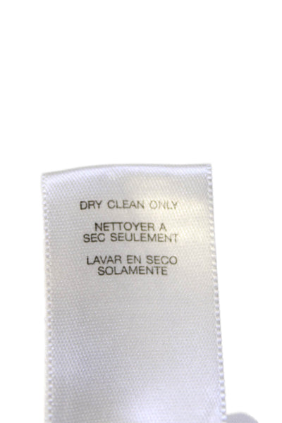 Michael Michael Kors Womens Cotton Collared Tied Short Sleeve Dress White Size 4