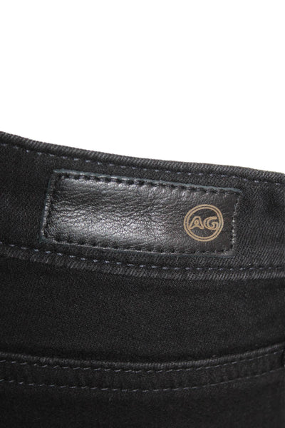 AG Adriano Goldschmied Womens Cotton Mid-Rise Zippered Jeans Black Size 30