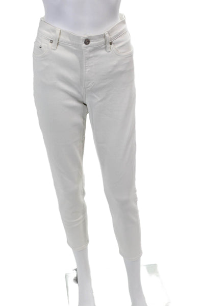 Citizens of Humanity Womens Cotton High Rise Skinny Jeans White Size 29