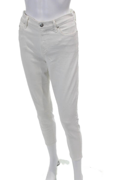 Citizens of Humanity Womens Cotton High Rise Skinny Jeans White Size 29