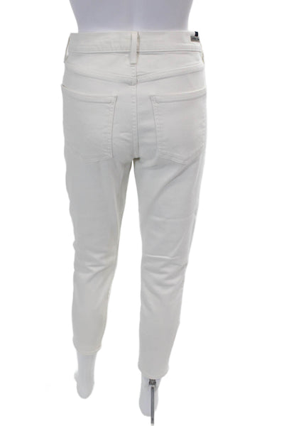 Citizens of Humanity Womens Cotton High Rise Skinny Jeans White Size 29
