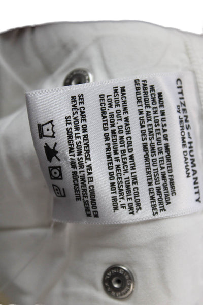 Citizens of Humanity Womens Cotton High Rise Skinny Jeans White Size 29