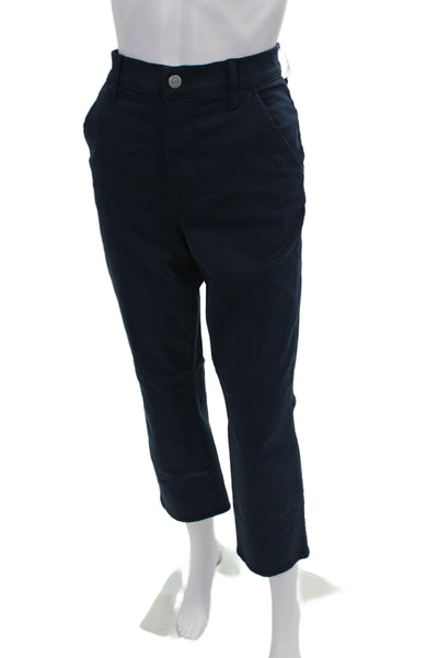 Veronica Beard Womens Cotton High Rise Carly Kick Flare Pants Blue Size 29
