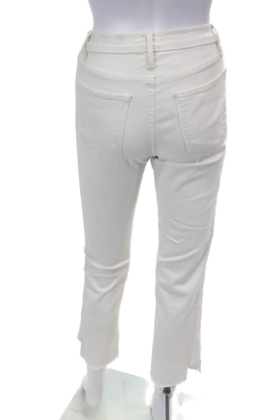 Frame Denim Womens Le High Straight High Rise Straight Leg Jeans White Size 28