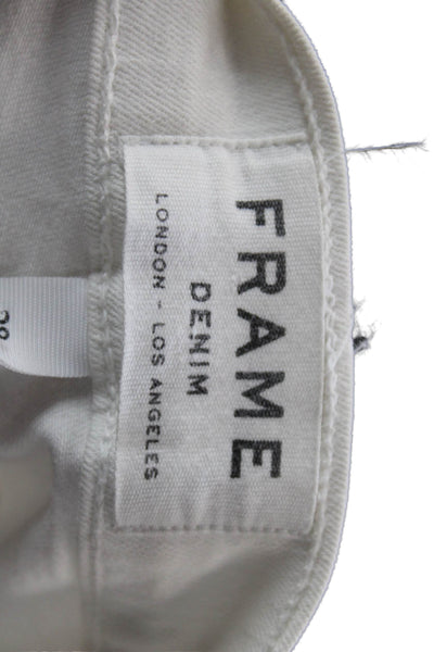 Frame Denim Womens Le High Straight High Rise Straight Leg Jeans White Size 28