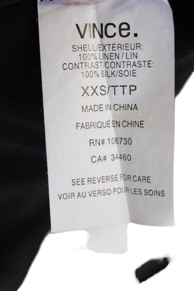 Vince Womens Sleeveless Scoop Neck Casual Tank Blouse Black Size XXS