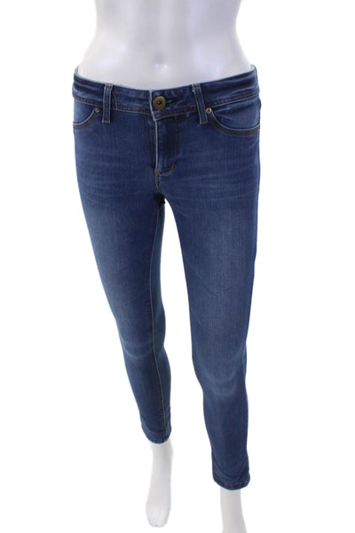 DL1961 Womens Zip Button Lined Denim Skinny Leg Jeans Blue Size EUR 25