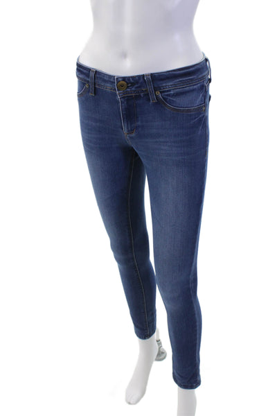 DL1961 Womens Zip Button Lined Denim Skinny Leg Jeans Blue Size EUR 25