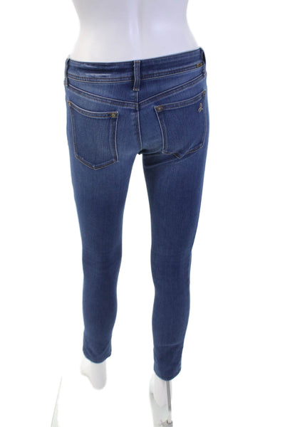 DL1961 Womens Zip Button Lined Denim Skinny Leg Jeans Blue Size EUR 25