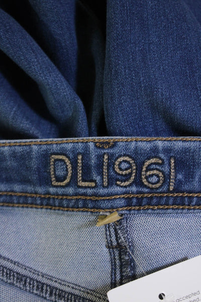 DL1961 Womens Zip Button Lined Denim Skinny Leg Jeans Blue Size EUR 25
