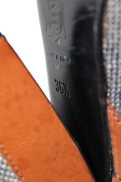 Pierre Hardy Womens Slingbacks Open Toe Ankle Boots Blue Brown Size 36 6