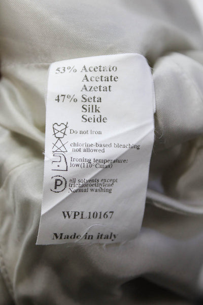 Gio Guerreri Women's Scoop Neck Sleeveless Flare Midi Dress Silver Size 44