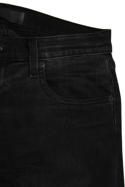 J Brand Mens Mick Skinny Fit Slim Leg Aftershock Jeans Black Cotton Size 28
