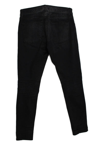 J Brand Mens Mick Skinny Fit Slim Leg Aftershock Jeans Black Cotton Size 28