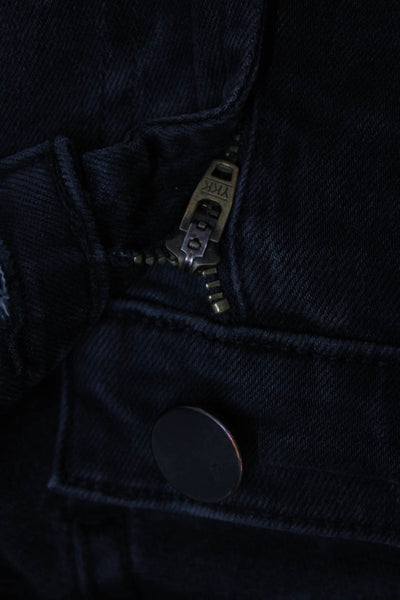 J Brand Mens Mick Skinny Fit Slim Leg Aftershock Jeans Black Cotton Size 28