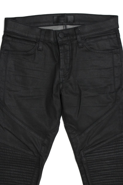 J Brand Mens Button Up Skinny Leg Motorcycle Jeans Gray Cotton Size 28